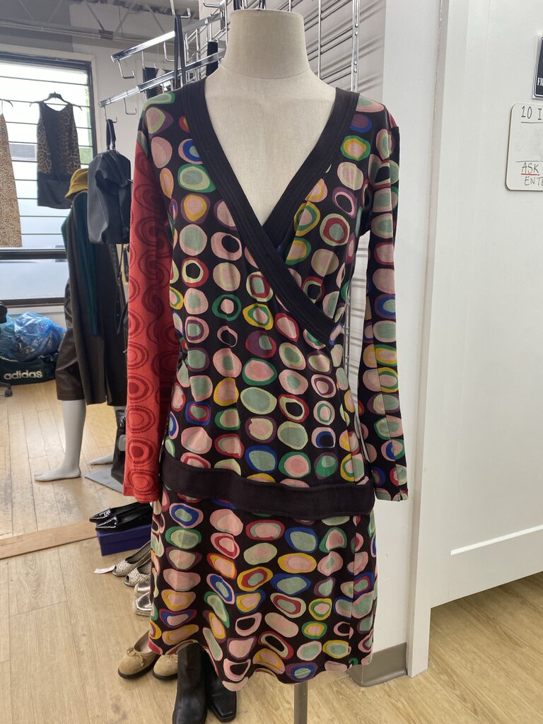 Desigual circles print dress L