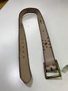 Taupe studded leather belt S