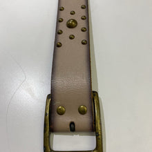 Load image into Gallery viewer, Taupe studded leather belt S
