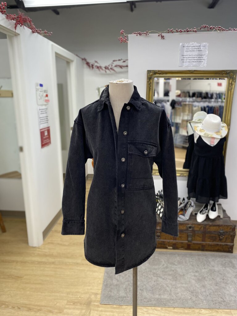 KOTN denim shacket NWT XS