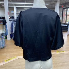 Load image into Gallery viewer, RW&amp;CO puff sleeve satin top NWT XL
