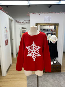 Cupcakes and Cashmere snowflake sweater XL