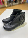 Dansko metallic/matte leather booties 37