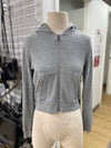 TNA waffle knit zip up top S