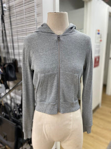 TNA waffle knit zip up top S