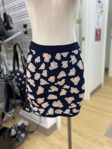 Club Monaco wool blend animal print skirt XS