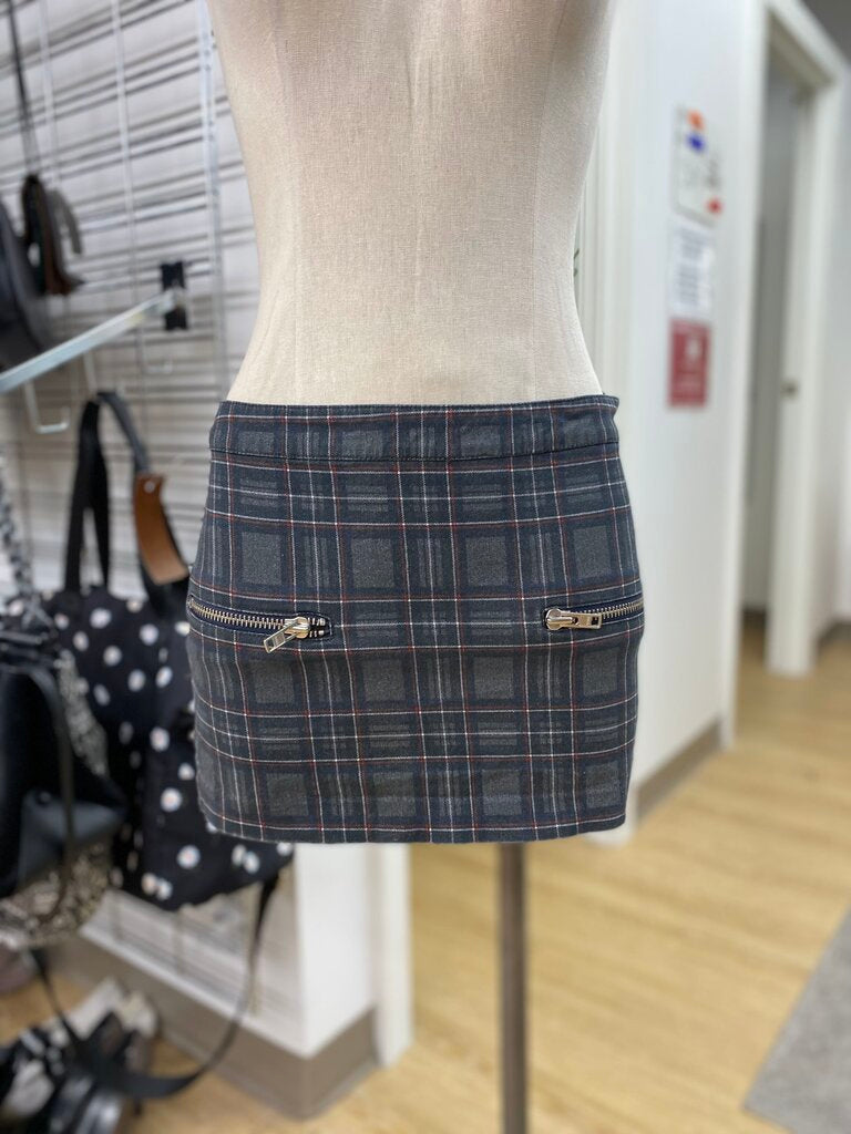 Mango plaid mini skirt 4