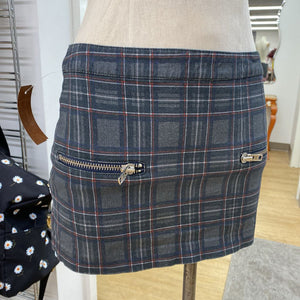 Mango plaid mini skirt 4