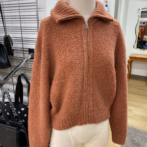 Wilfred alpaca/wool/blend zip up cardi M