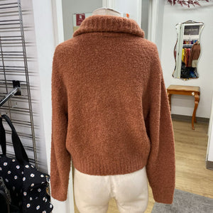 Wilfred alpaca/wool/blend zip up cardi M