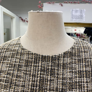 Mango metallic detail tweed dress 6