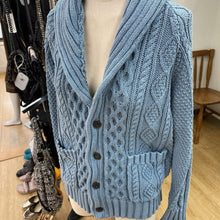 Load image into Gallery viewer, LL Bean cotton cable knit cardi S
