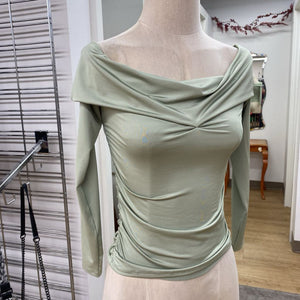 Babaton Ten off shoulder gathered top NWT S