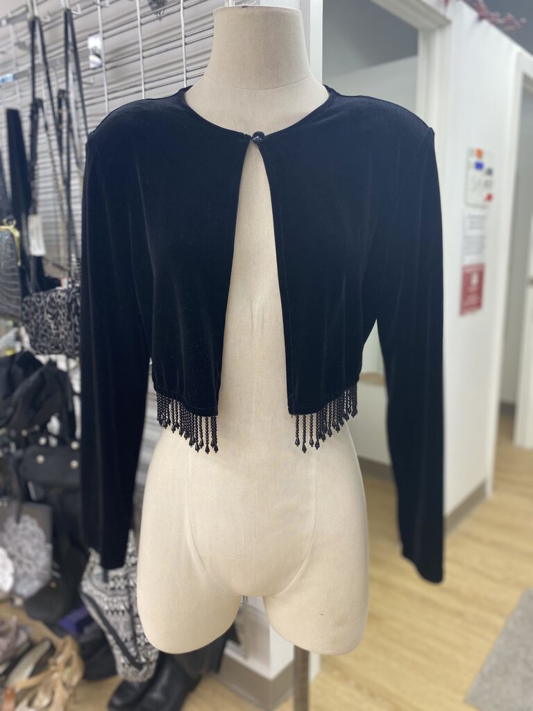 R&K vintage Evening beaded fringe shrug 6p