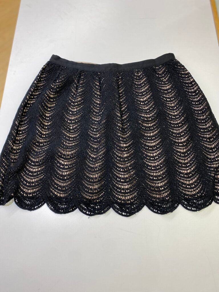 Club Monaco cotton lined lace mini skirt 6
