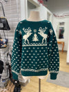 Peer Gordan Ltd,vintage deer print wool sweater M