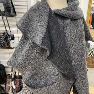 Red Coral wool/blend cape O/S