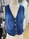 Oat denim vest M