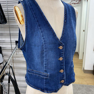 Oat denim vest M