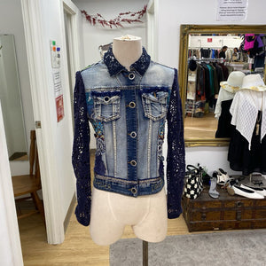 Desigual multi media denim jacket 36