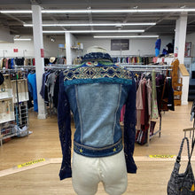 Load image into Gallery viewer, Desigual multi media denim jacket 36
