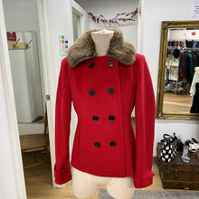 Load image into Gallery viewer, Banana Republic (outlet) light wool/blend coat w removeable collar S
