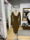 Wilfred knit fuzzy fitted dress XS