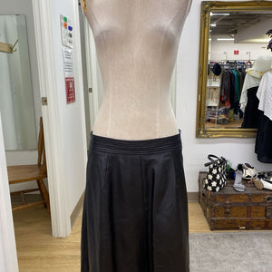 Margaret M Leather pleated skirt 12
