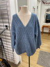 Pink Martini open knit sweater L