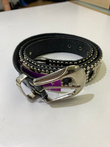 Vintage leather studded belt