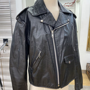 Leather man vintage biker jacket 44