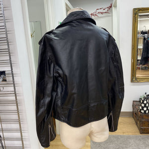 Leather man vintage biker jacket 44