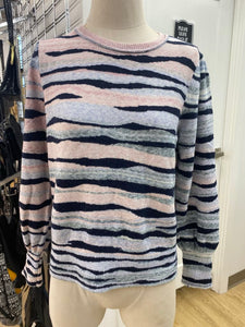 Nic & Zoe cotton/blend puff sleeve sweater M