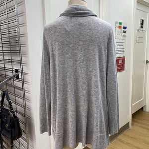 Eileen Fisher alpaca/merino wool/tencel open cardi L