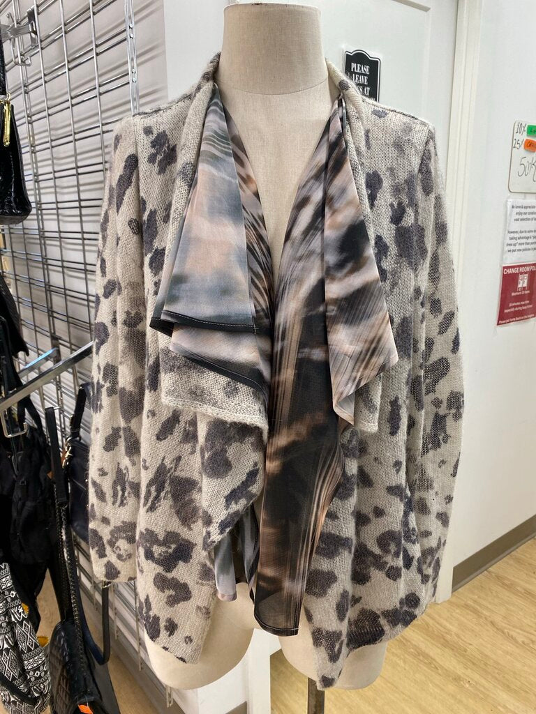 Lucia mohair/blend lined open cardi 10