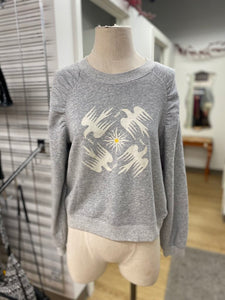 Anthropologie bird print sweatshirt S