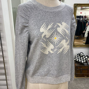 Anthropologie bird print sweatshirt S