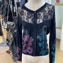 Load image into Gallery viewer, Desigual lace detail cardi S

