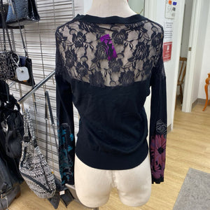 Desigual lace detail cardi S