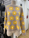 Cynthia Rowley floral sweater XL