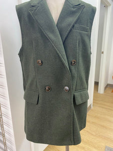 Zara double breasted long vest M