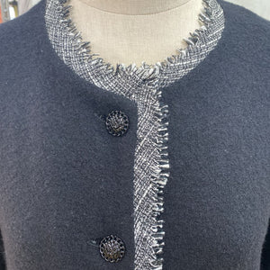 Karl Lagerfeld wool/blend long cardi S