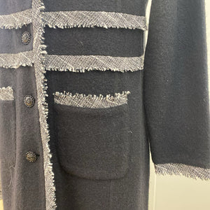 Karl Lagerfeld wool/blend long cardi S