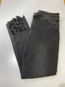 Joseph Ribkoff rhinestone/cut outs detail jeans 10