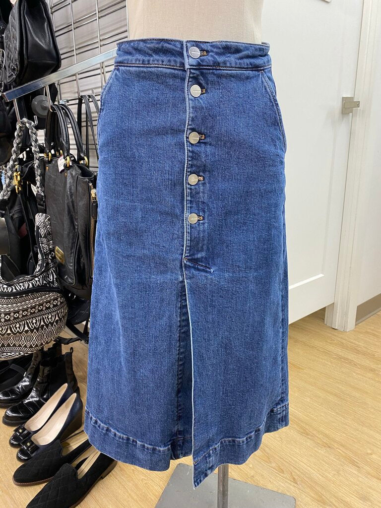 Massimo Dutti denim midi skirt 6