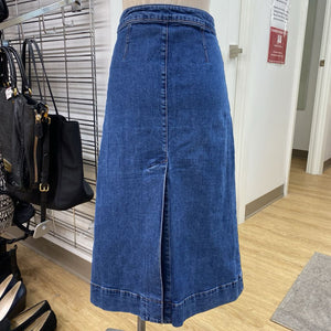 Massimo Dutti denim midi skirt 6