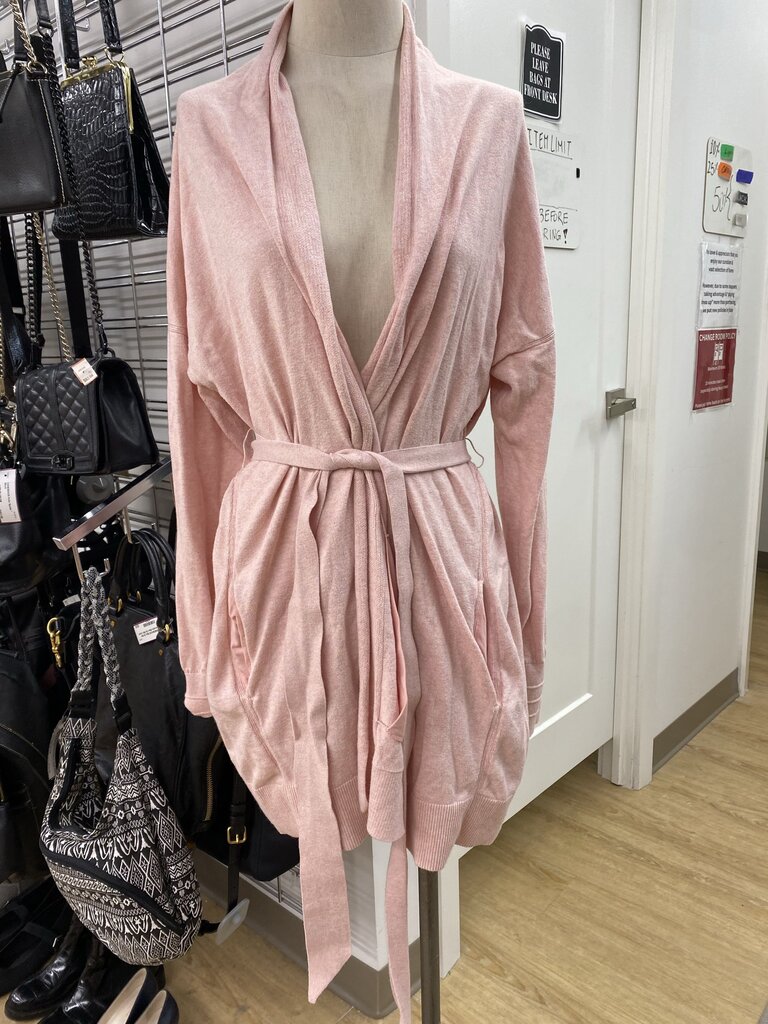 Lululemon belted cotton/cashmere cardi 12