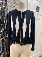 Load image into Gallery viewer, Marble fringe edge sweater M NWT
