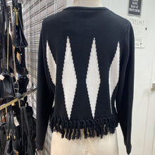 Load image into Gallery viewer, Marble fringe edge sweater M NWT
