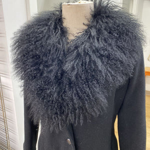 CG Cecil Gee Mongolian fur wool/blend coat 6